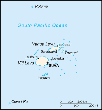 Map of Fiji Quelle: Central Intelligence Agency's World Factbook